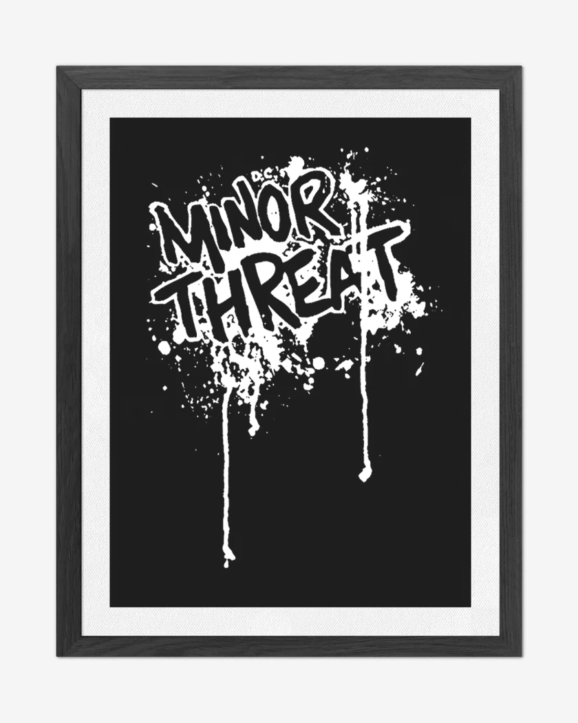 Cuadro decorativo Negro de Minor Threat Logo