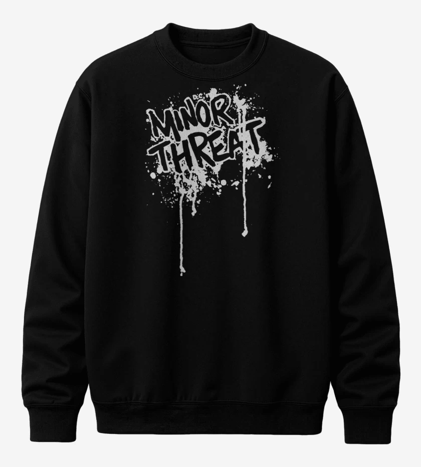 Poleron polo Negro de Minor Threat Logo