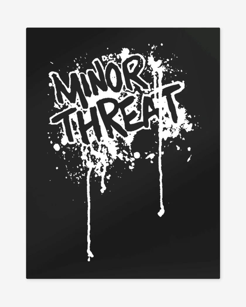 Print metalico Negro de Minor Threat Logo