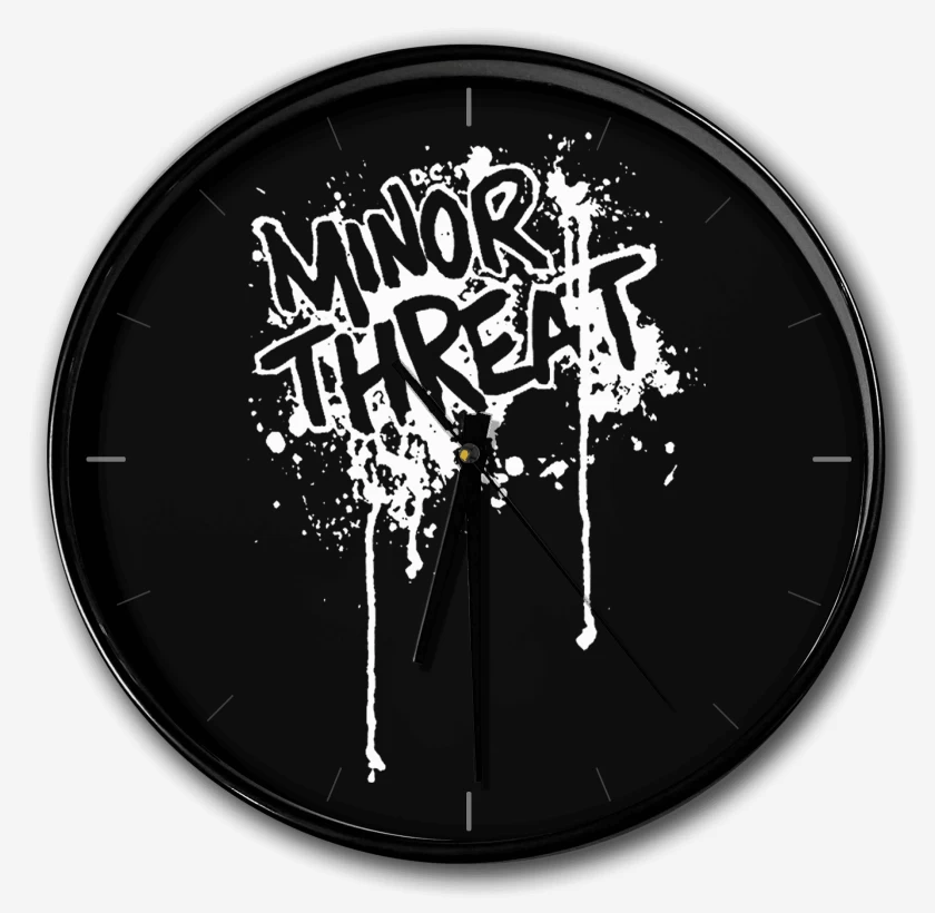 Reloj Negro de Minor Threat Logo