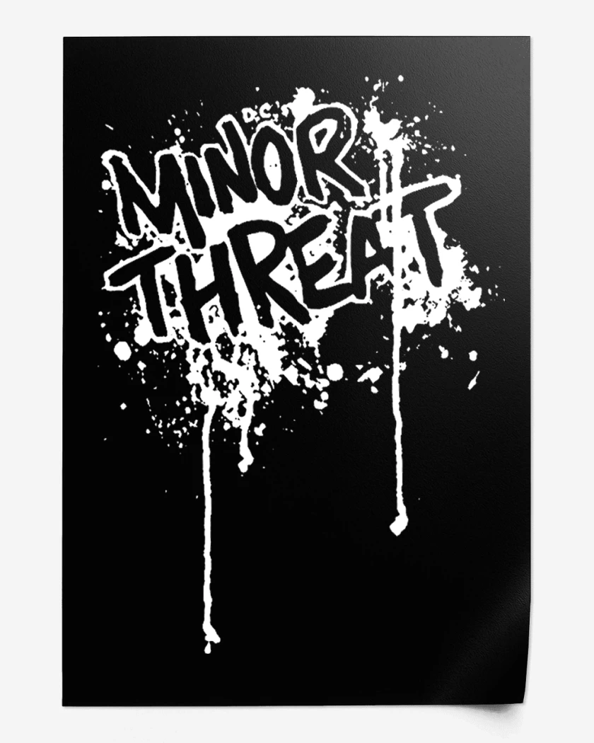 Print Negro de Minor Threat Logo