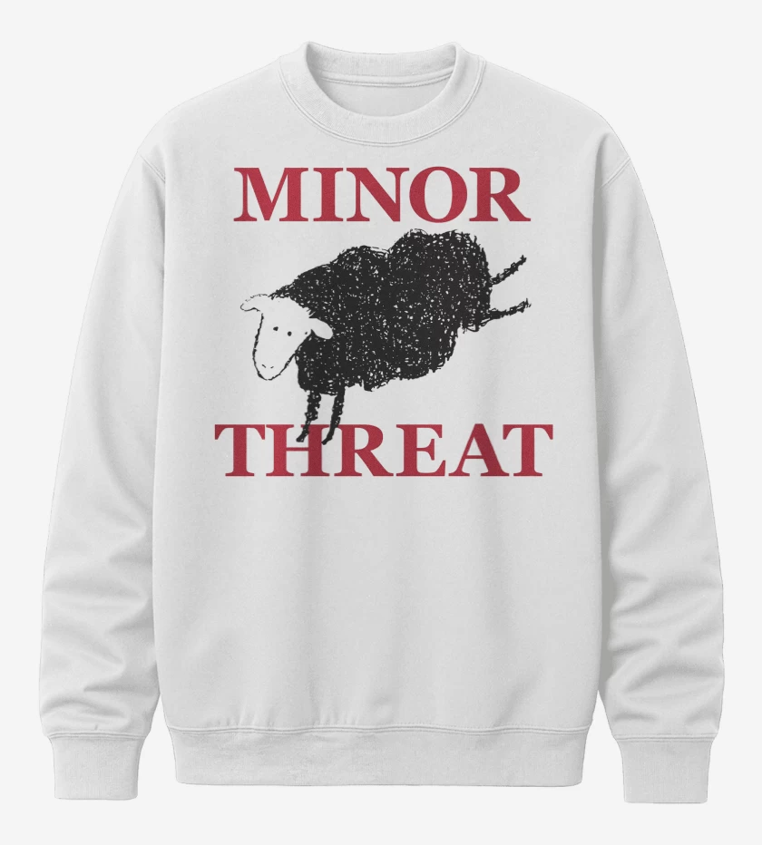 Poleron polo Blanco de Minor Threat Oveja