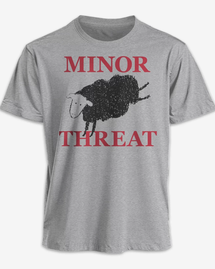 Polera premium Gris Melange de Minor Threat Oveja