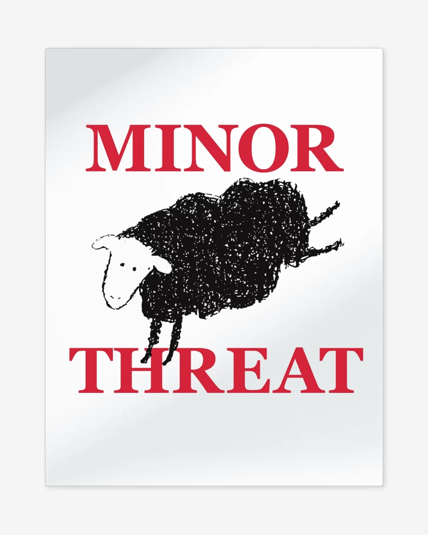 Print metalico Blanco de Minor Threat Oveja