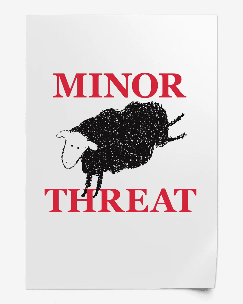 Print Blanco de Minor Threat Oveja