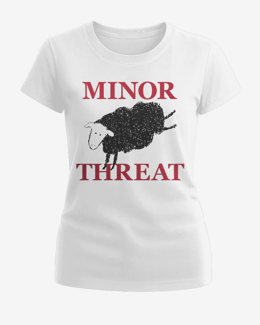 Polera de Mujer Blanco de Minor Threat Oveja