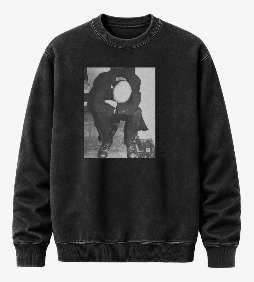 Poleron Polo Acid Wash Negro de Minor Threat Minor Threat
