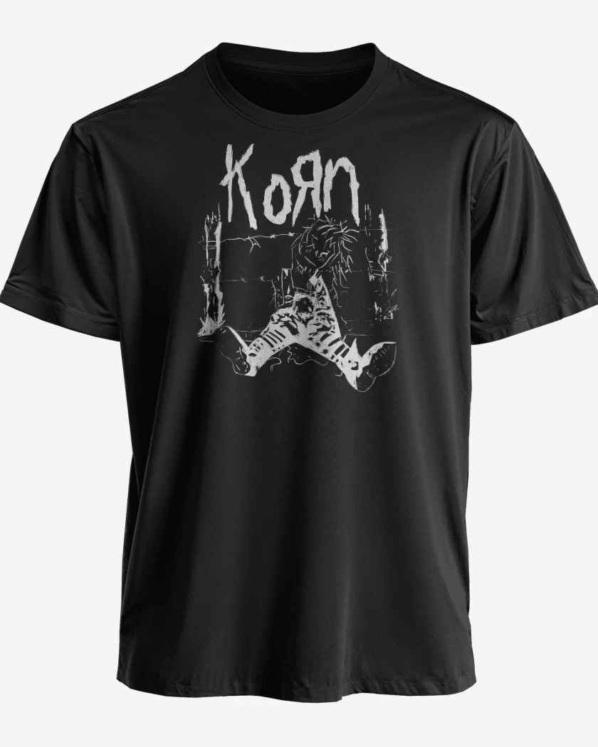 Polera premium Negro de Korn Muñeca 