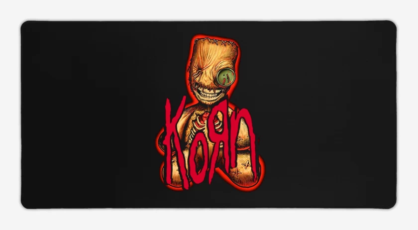 Mouse pad Gamer Negro de Korn Muñeco
