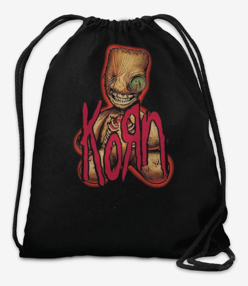 Mochila Negro de Korn Muñeco