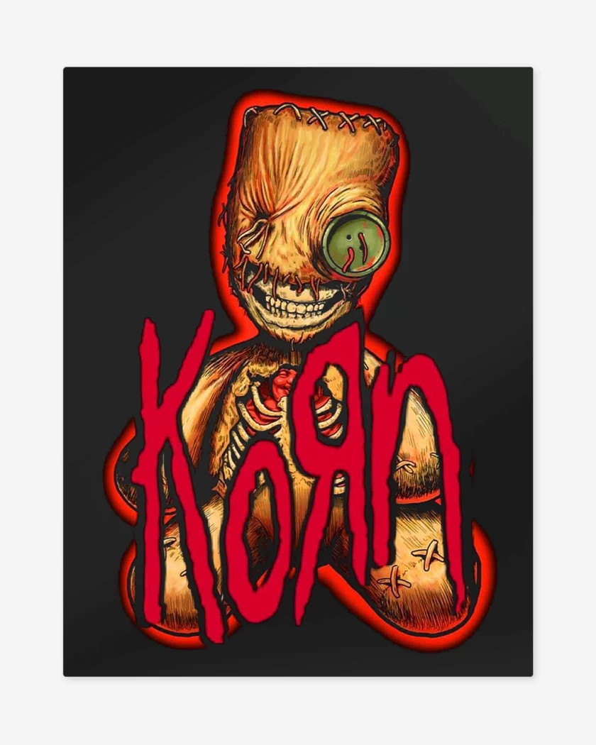 Print metalico Negro de Korn Muñeco