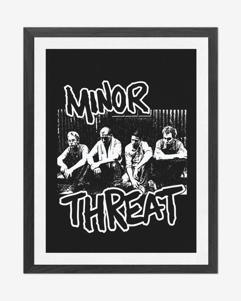 Cuadro decorativo Negro de Minor Threat Band 