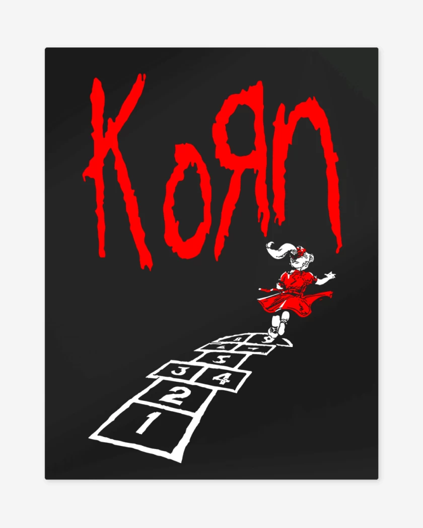 Print metalico Negro de Korn Follow