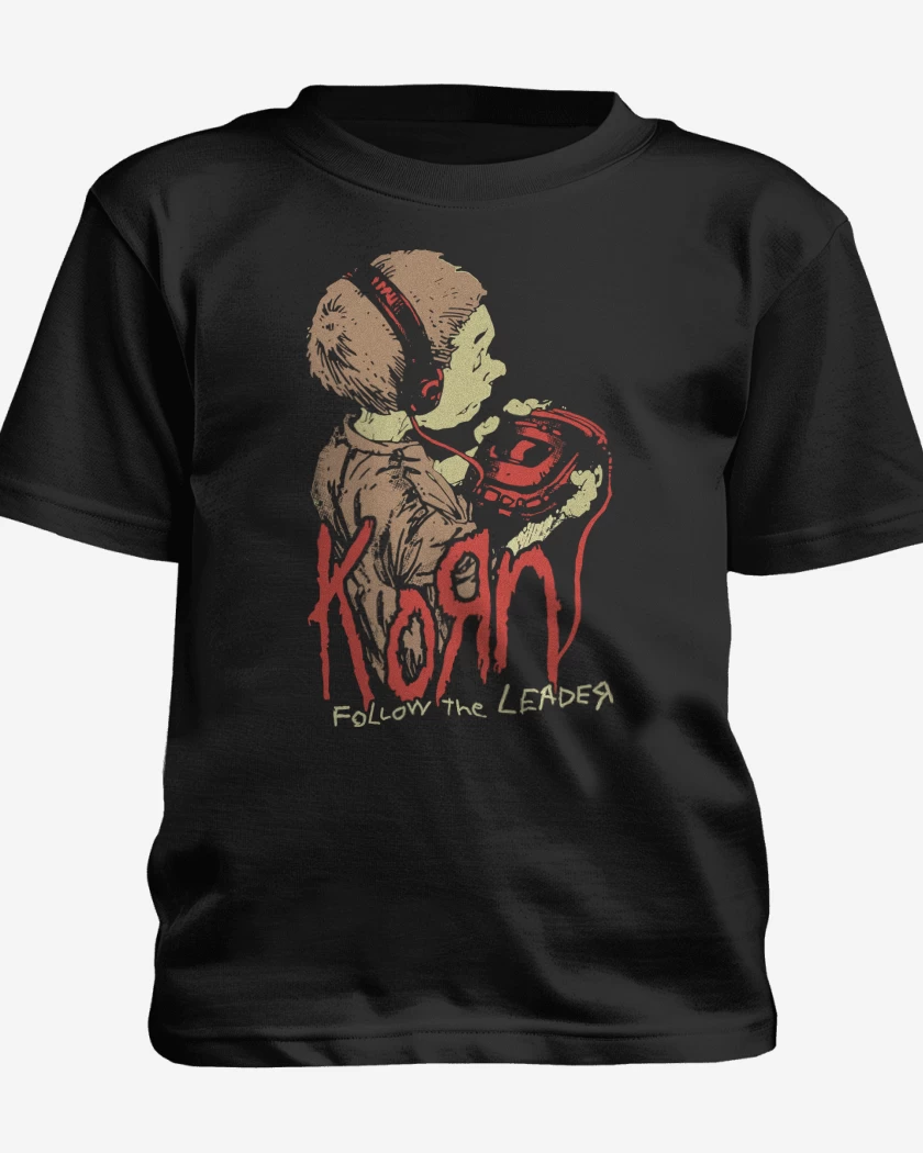 Polera de niño Negro de Korn Follow the Leader v2