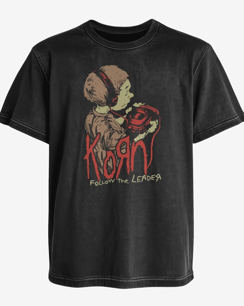 Polera desgastada Korn Follow the Leader v2