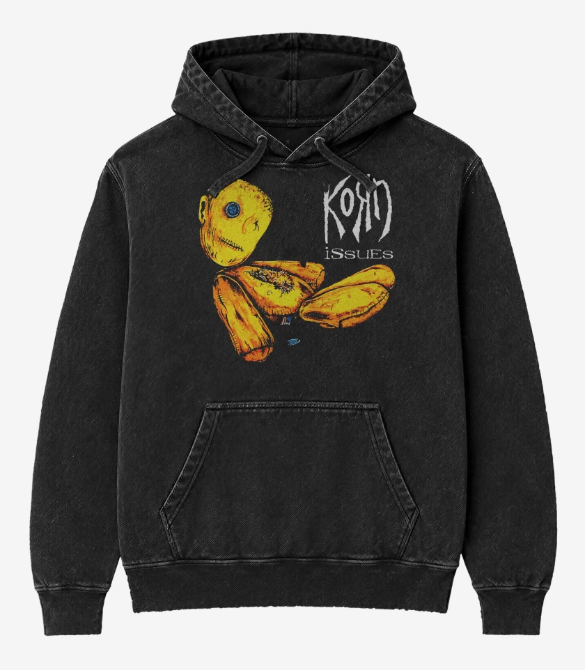 Poleron Canguro Acid Wash Negro de Korn Issues v2