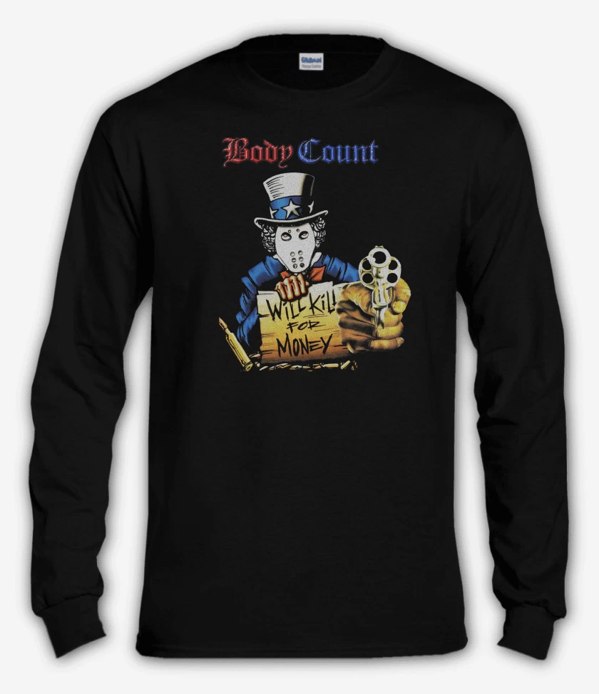 Polera manga larga Negro de Body Count Will Kill 