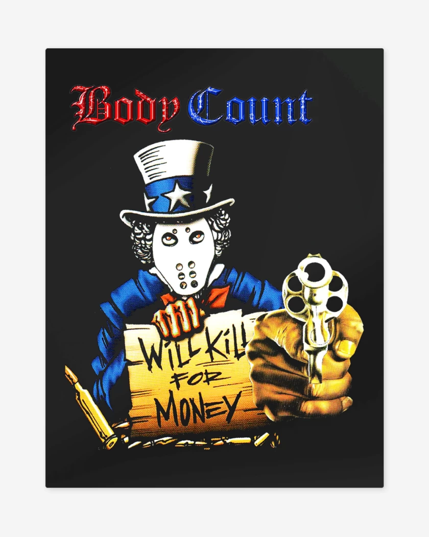 Print metalico Negro de Body Count Will Kill 