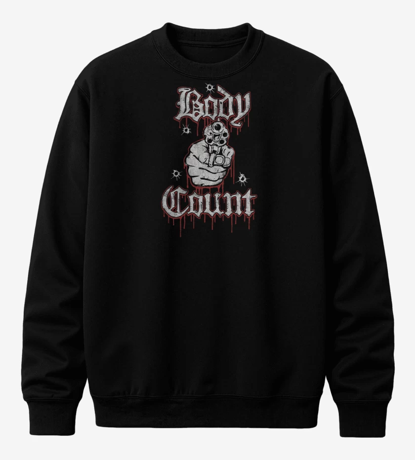 Poleron polo Negro de Body Count Logo v2
