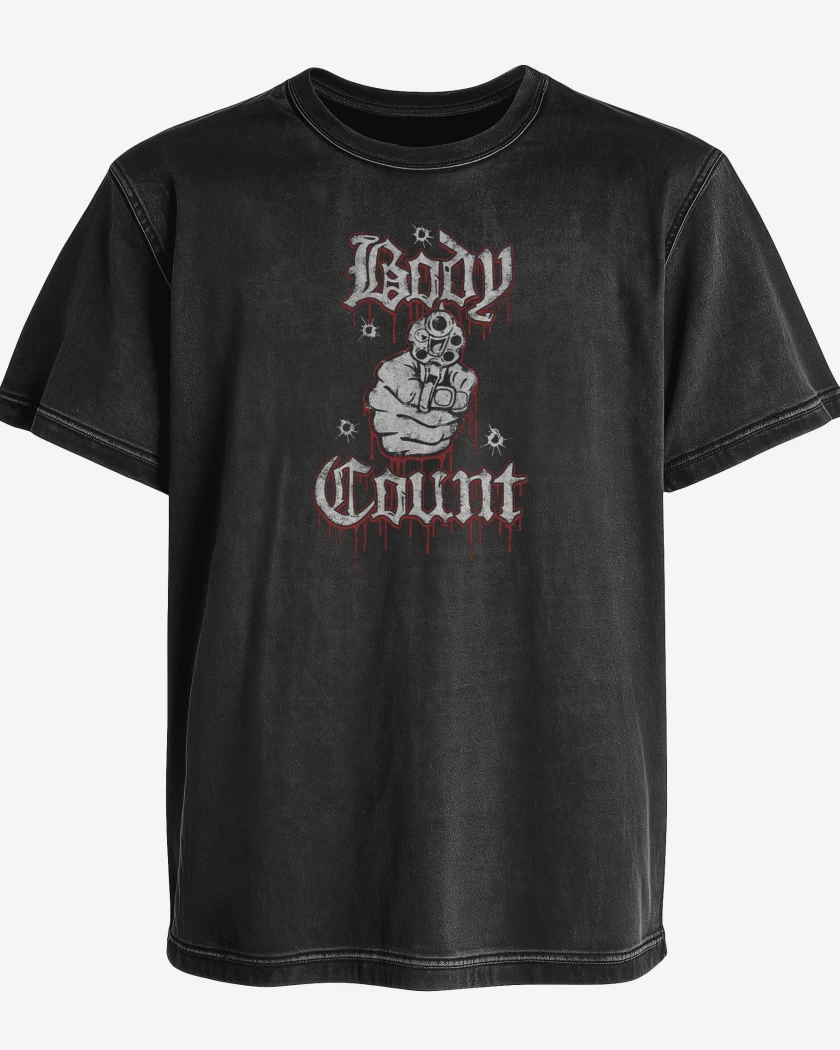 Polera desgastada Body Count Logo v2