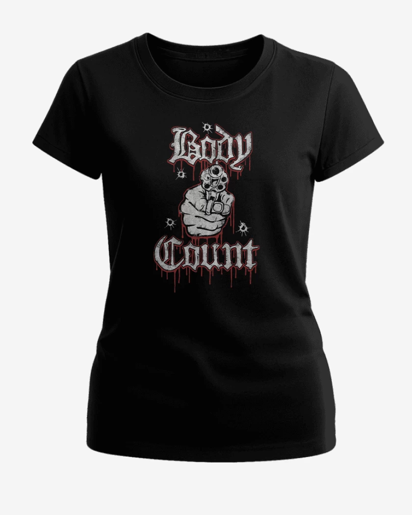 Polera de Mujer Negro de Body Count Logo v2