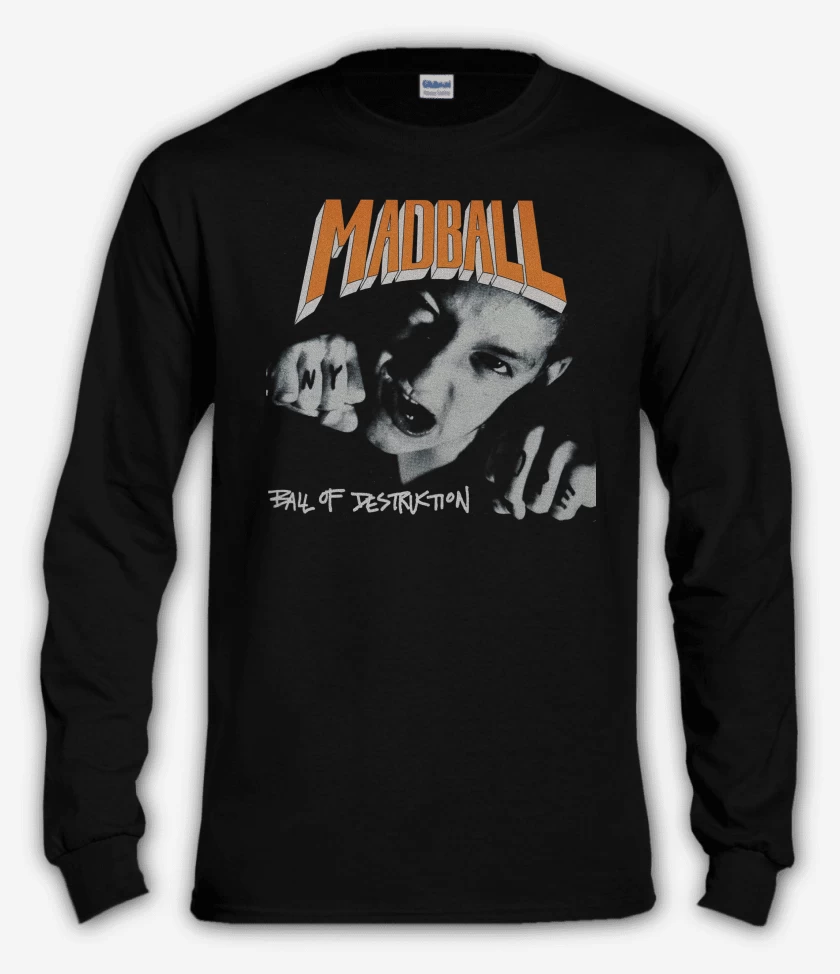 Polera manga larga Negro de Madball Ball of Destruction