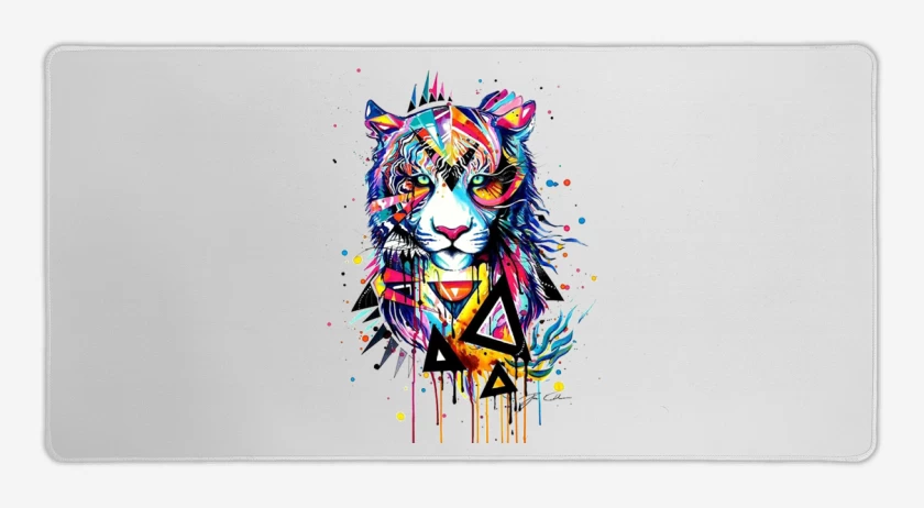 Mouse pad Gamer Blanco de Tiger full color