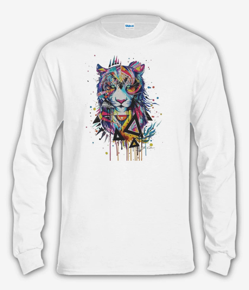 Polera manga larga Blanco de Tiger full color