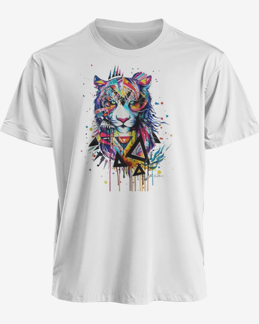 Polera premium Blanco de Tiger full color