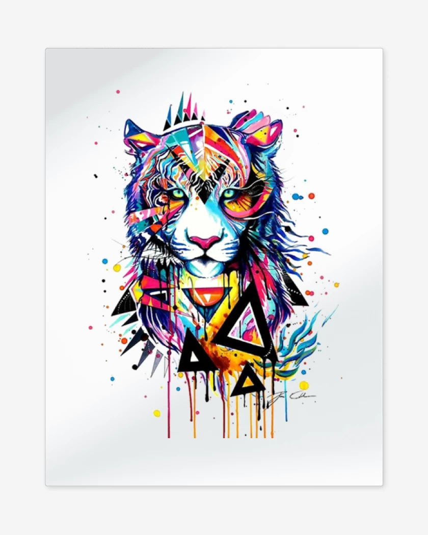 Print metalico Blanco de Tiger full color