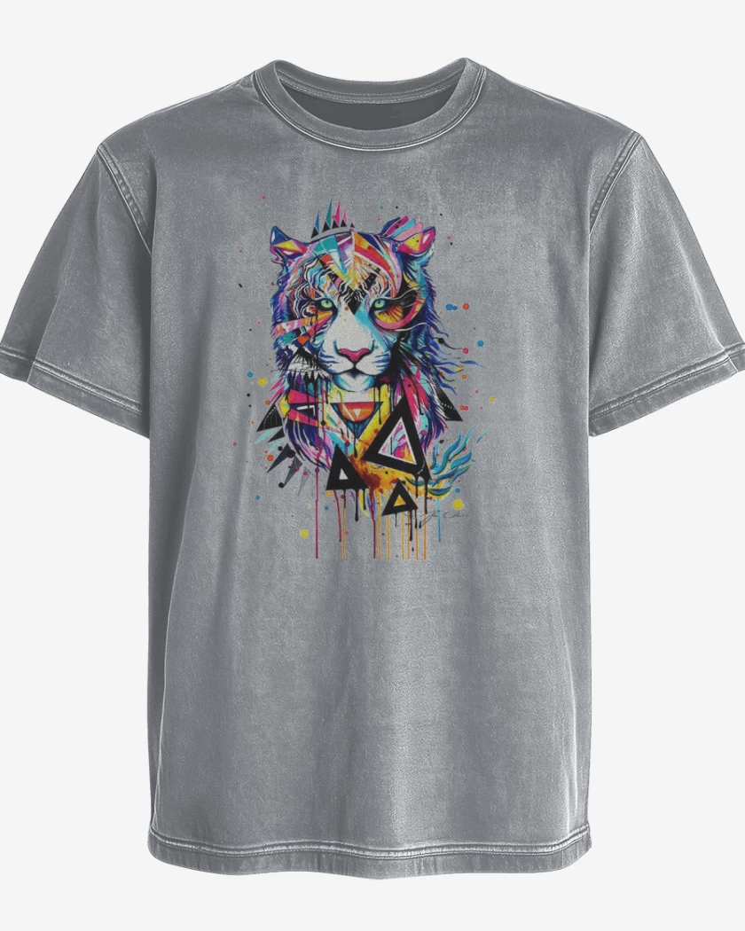 Polera desgastada Tiger full color
