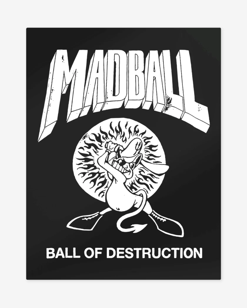 Print metalico Negro de MADBALL Ball
