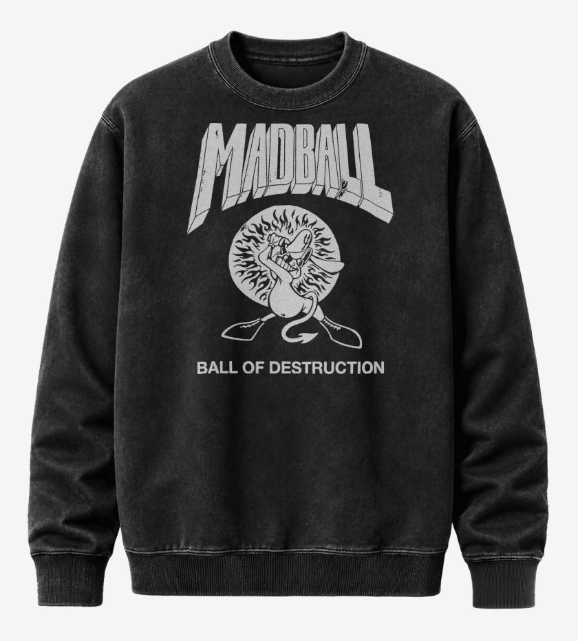 Poleron Polo Acid Wash Negro de MADBALL Ball