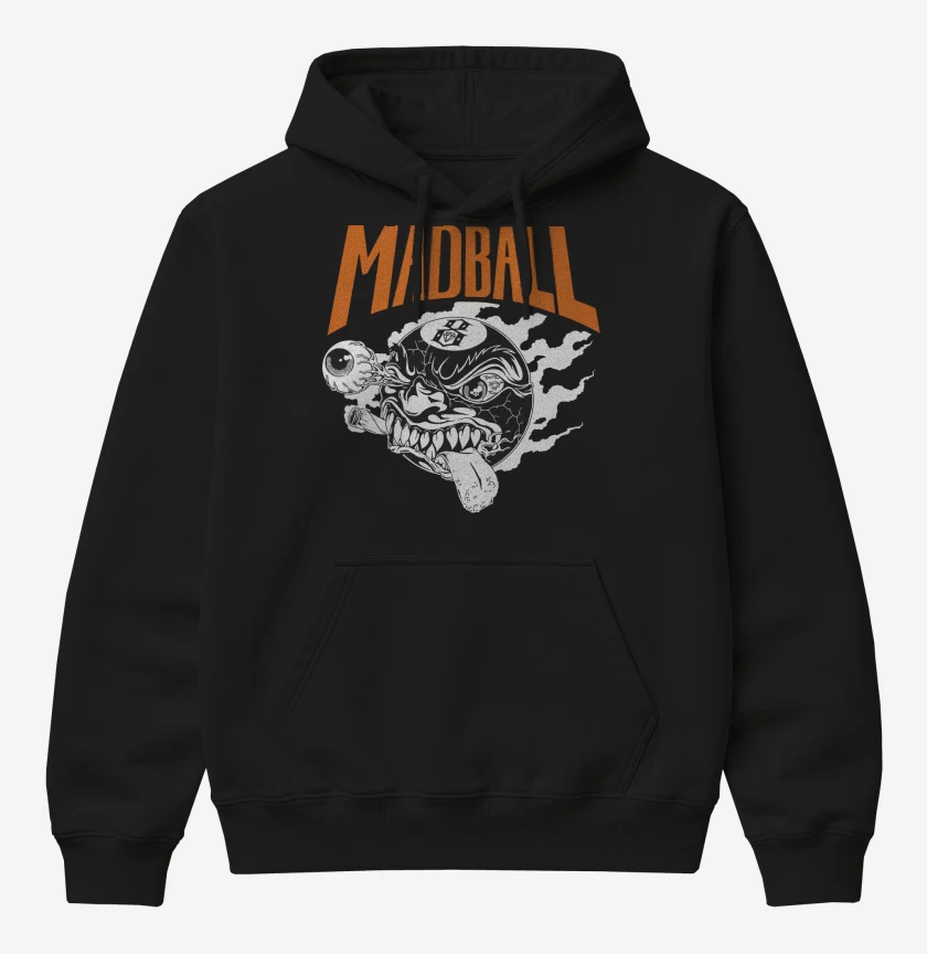Poleron Canguro básico Negro de Madball Logo