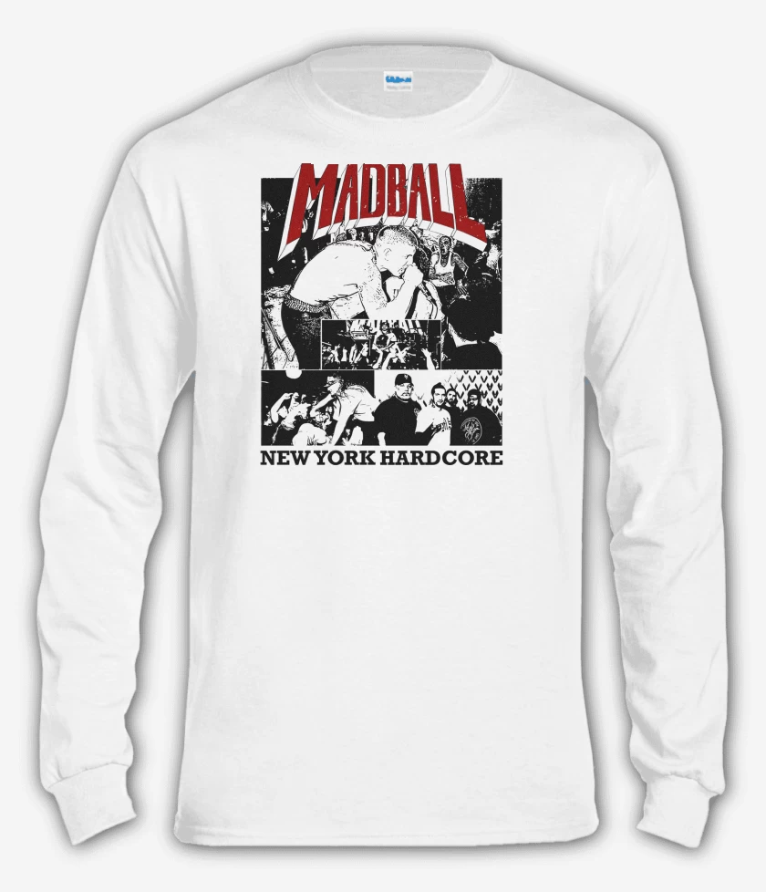 Polera manga larga Blanco de Madball NY Hardcore