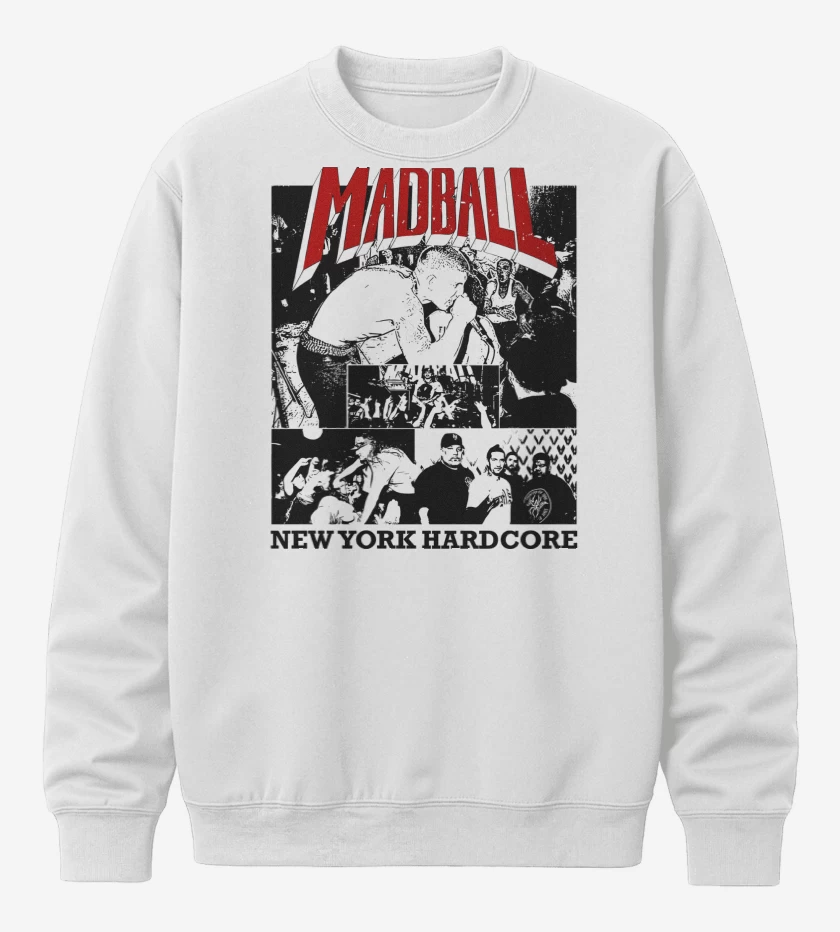 Poleron polo Blanco de Madball NY Hardcore