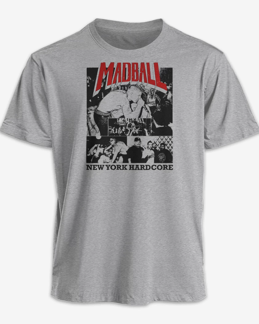 Polera premium Gris Melange de Madball NY Hardcore