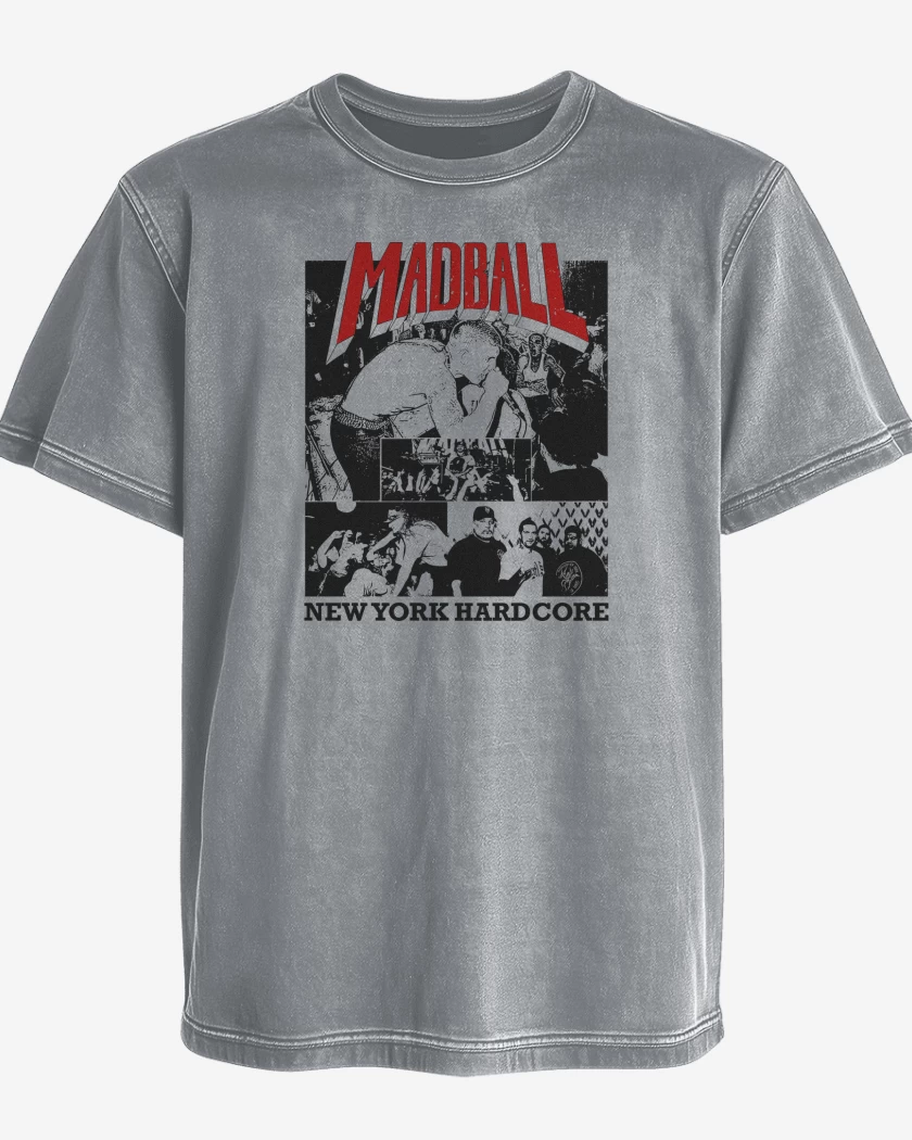 Polera desgastada Gris Melange de Madball NY Hardcore