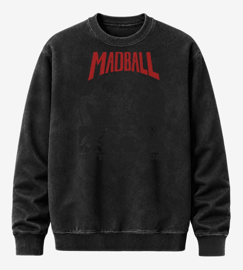 Poleron Polo Acid Wash Negro de Madball NY Hardcore