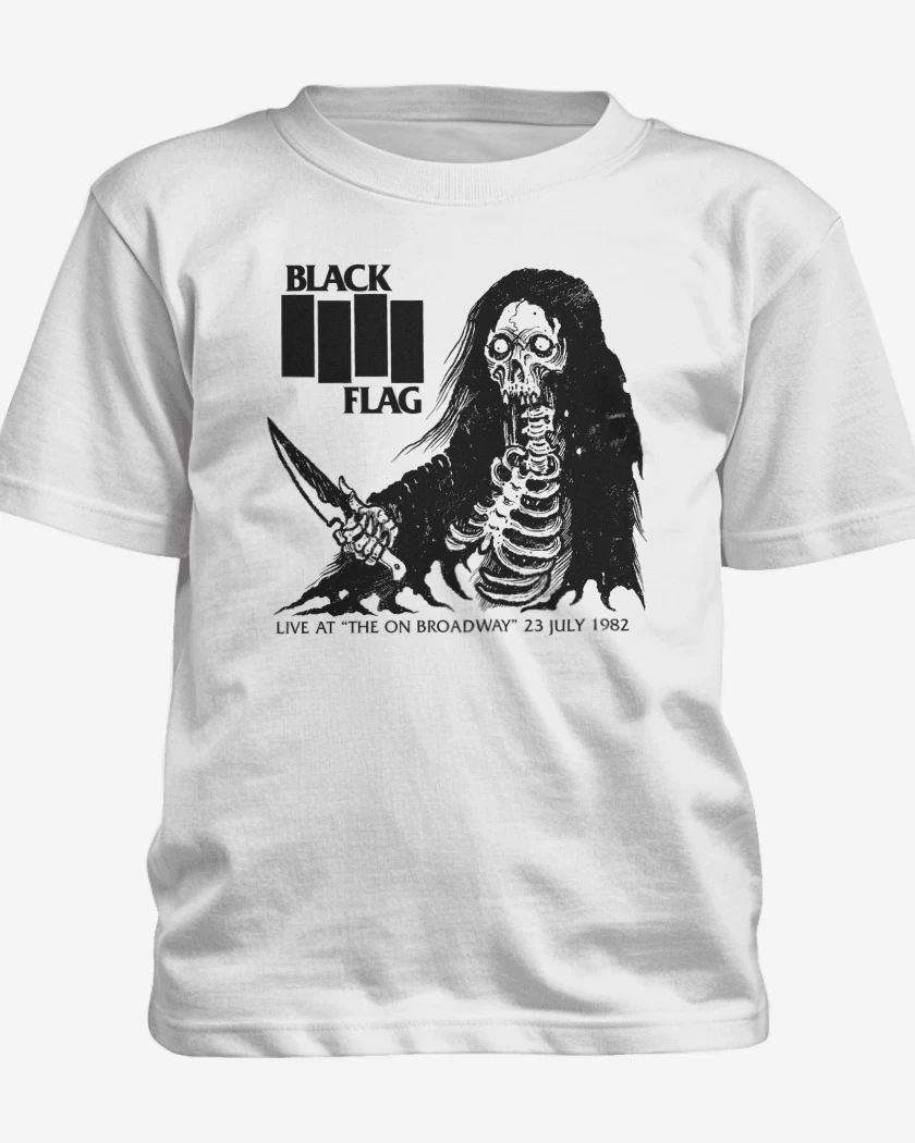 Polera de niño Blanco de Black Flag Live