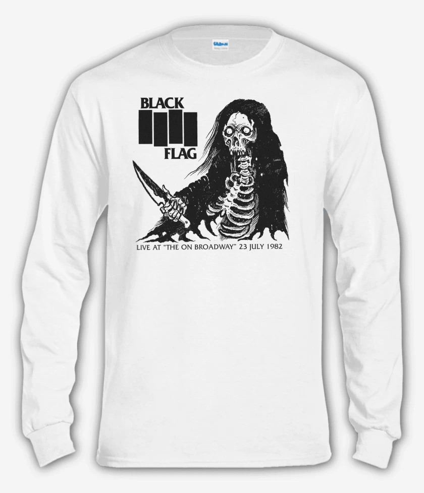 Polera manga larga Blanco de Black Flag Live