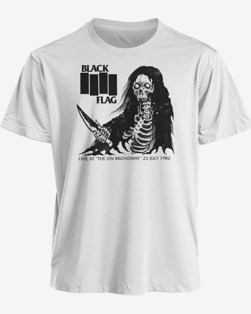 Polera premium Blanco de Black Flag Live