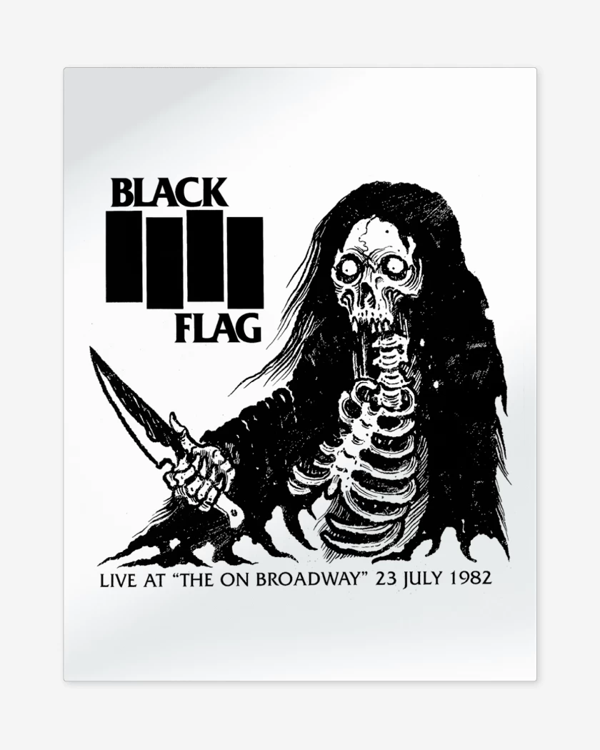 Print metalico Blanco de Black Flag Live