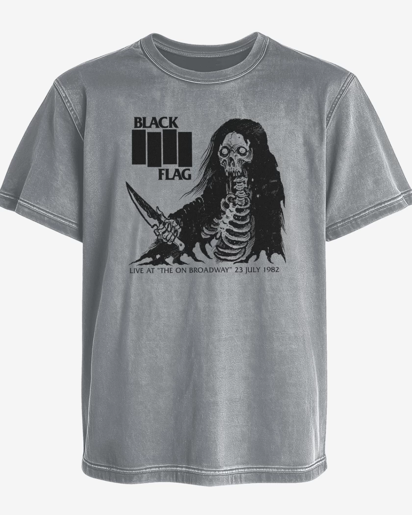Polera desgastada Black Flag Live