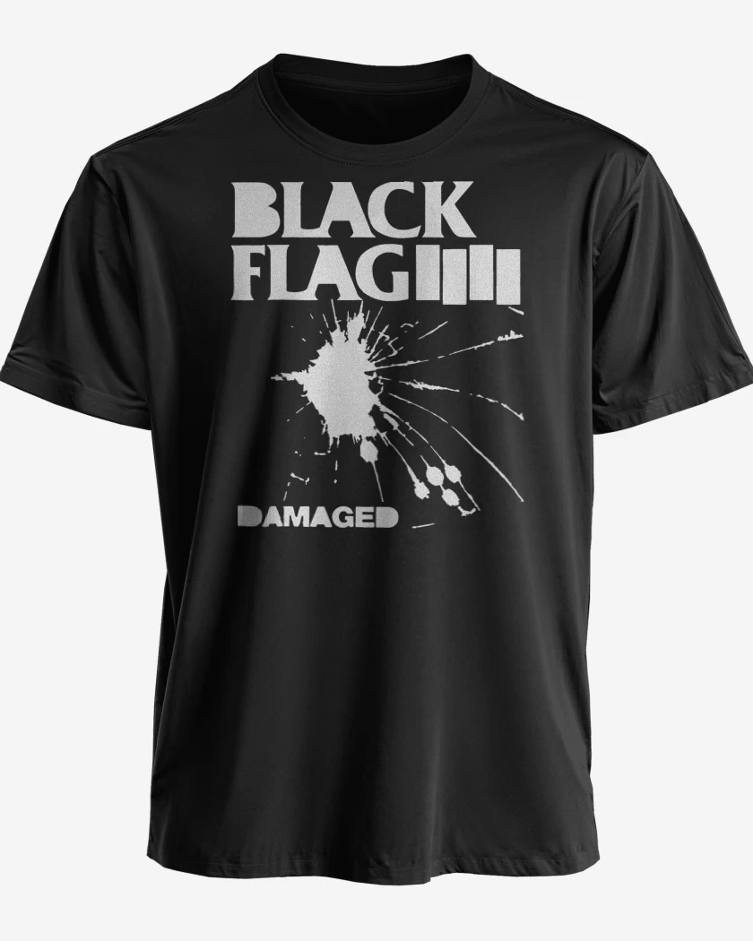 Polera Black Flag Damaged