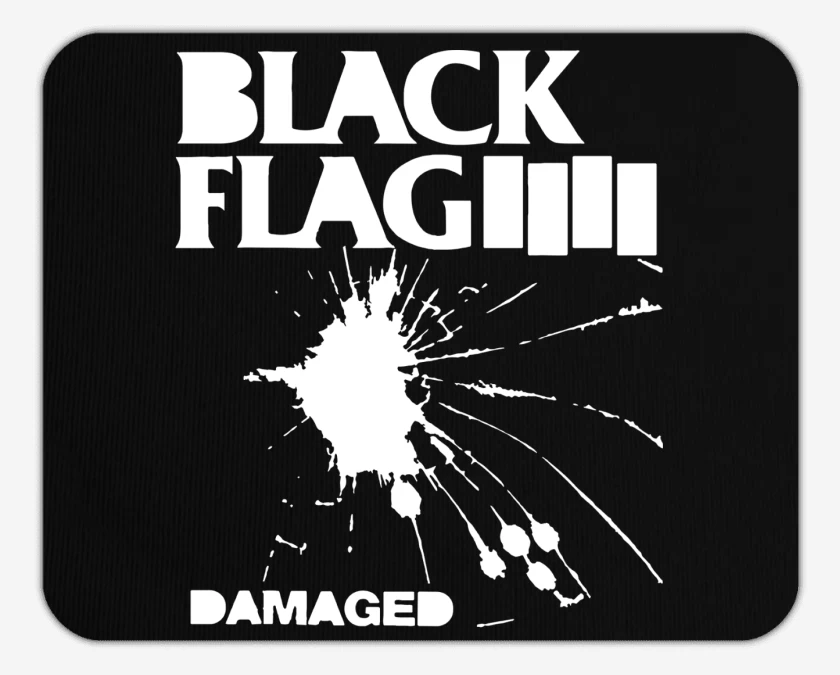 Mousepad Negro de Black Flag Damaged