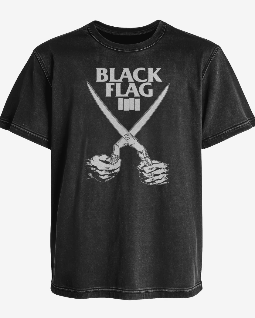 Polera desgastada Black Flag Everything went Black