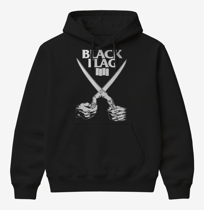 Poleron Canguro básico Negro de Black Flag Everything went Black