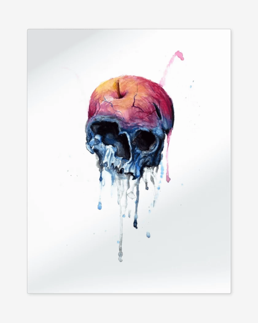 Print metalico Blanco de Water color full