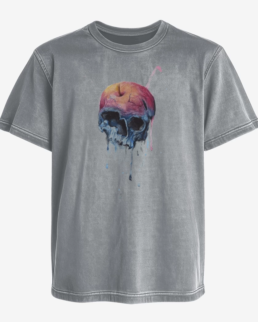 Polera desgastada Gris Melange de Water color full